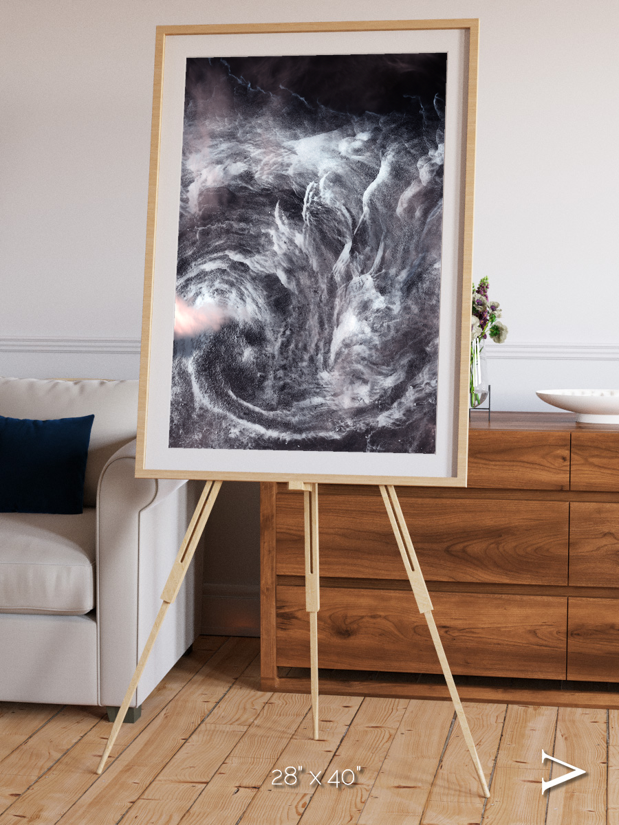 Wind Signatures, Whirlpool in the Air Framed & Mounted Print