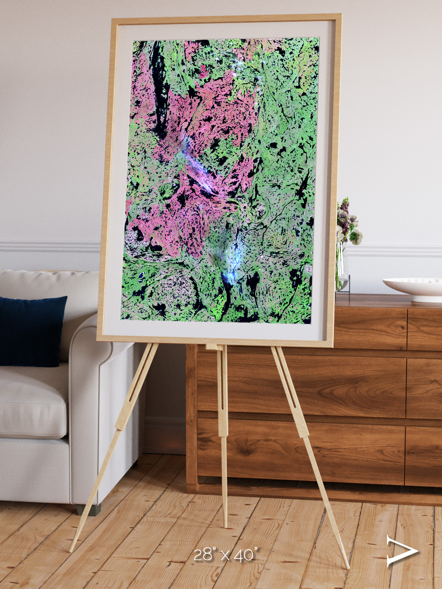 Ice River, Yellowknife Wetlands Framed & Mounted Print
