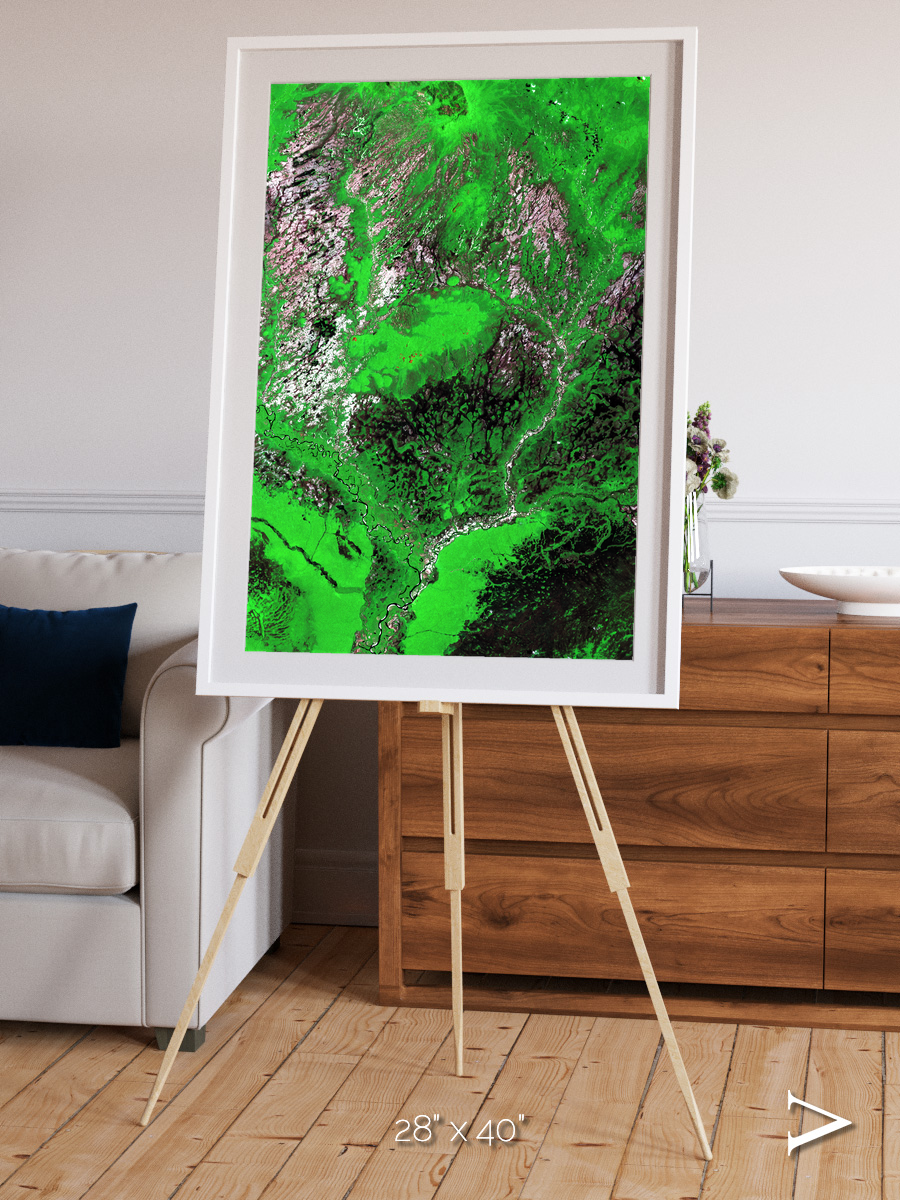 Ribbon River, Araca River Framed & Mounted Print