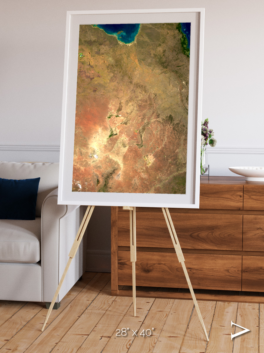 Winding Waters, Australia Framed & Mounted Print