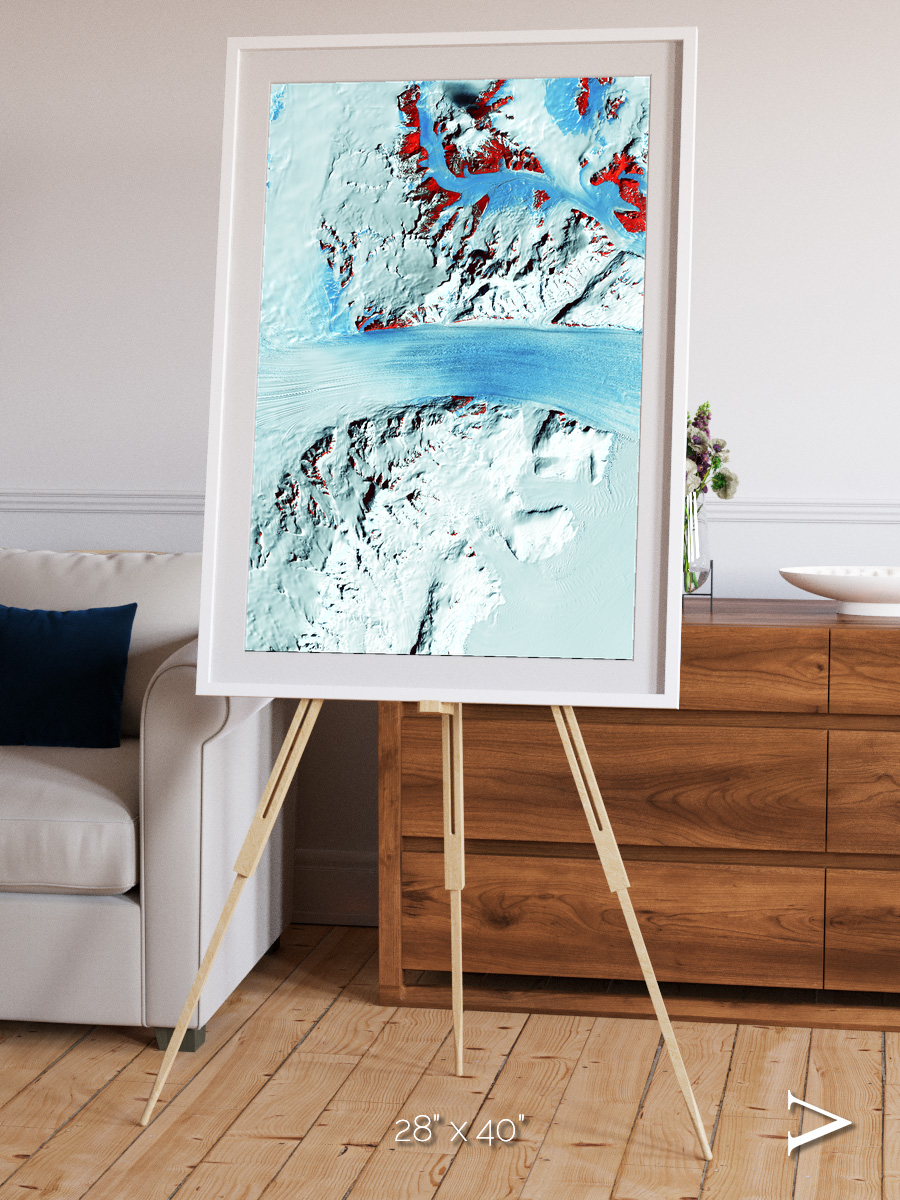 River of Ice, Byrd Glacier Framed & Mounted Print