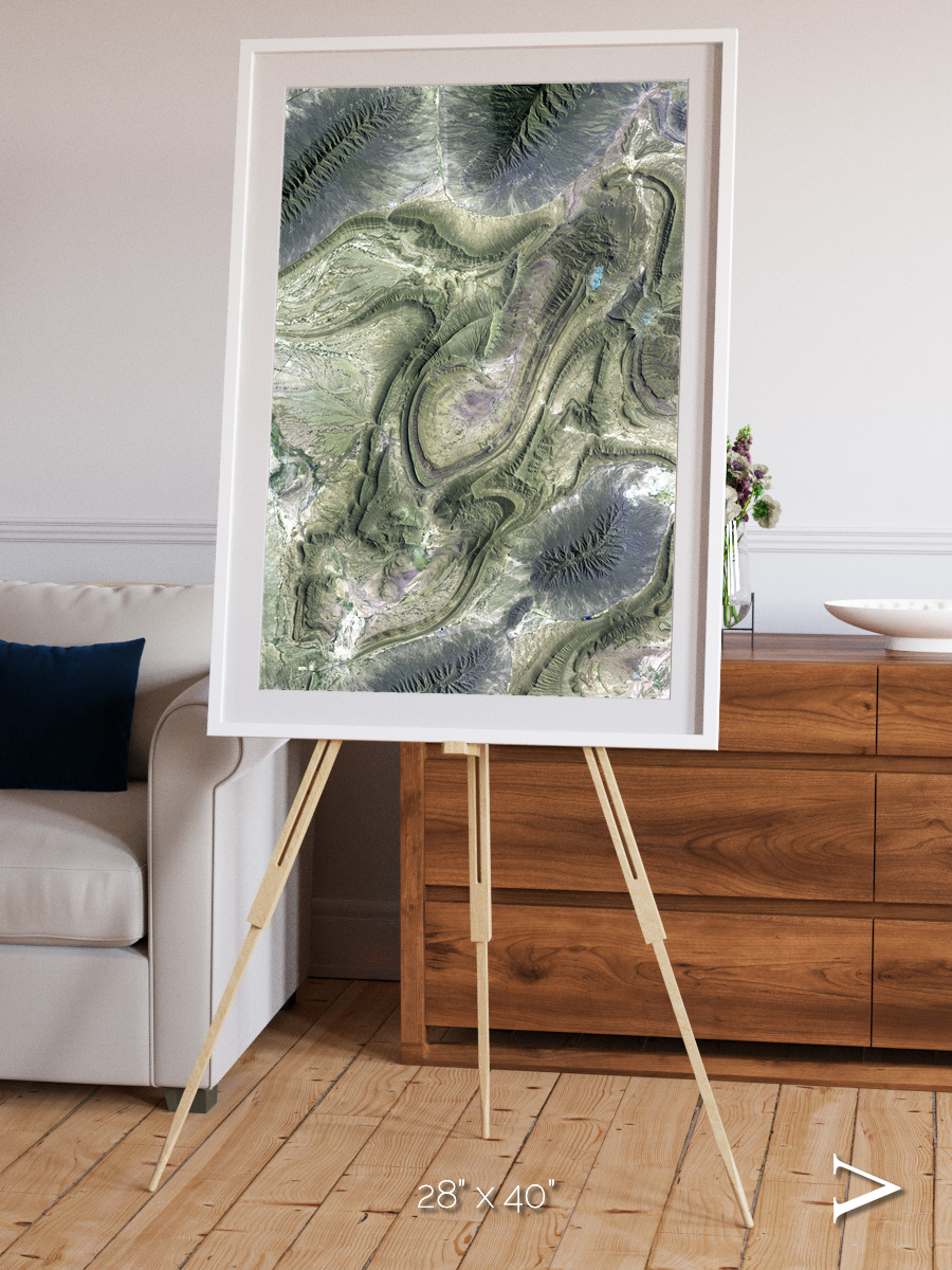 Rugged Relief, Coahuila Mexico Framed & Mounted Print