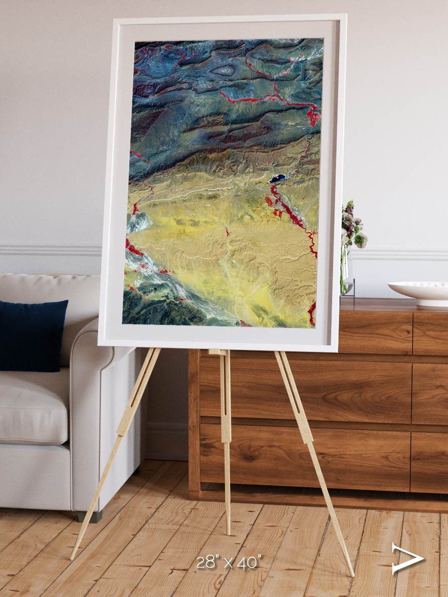 Crimson Veins, Atlas Mountains Framed & Mounted Print