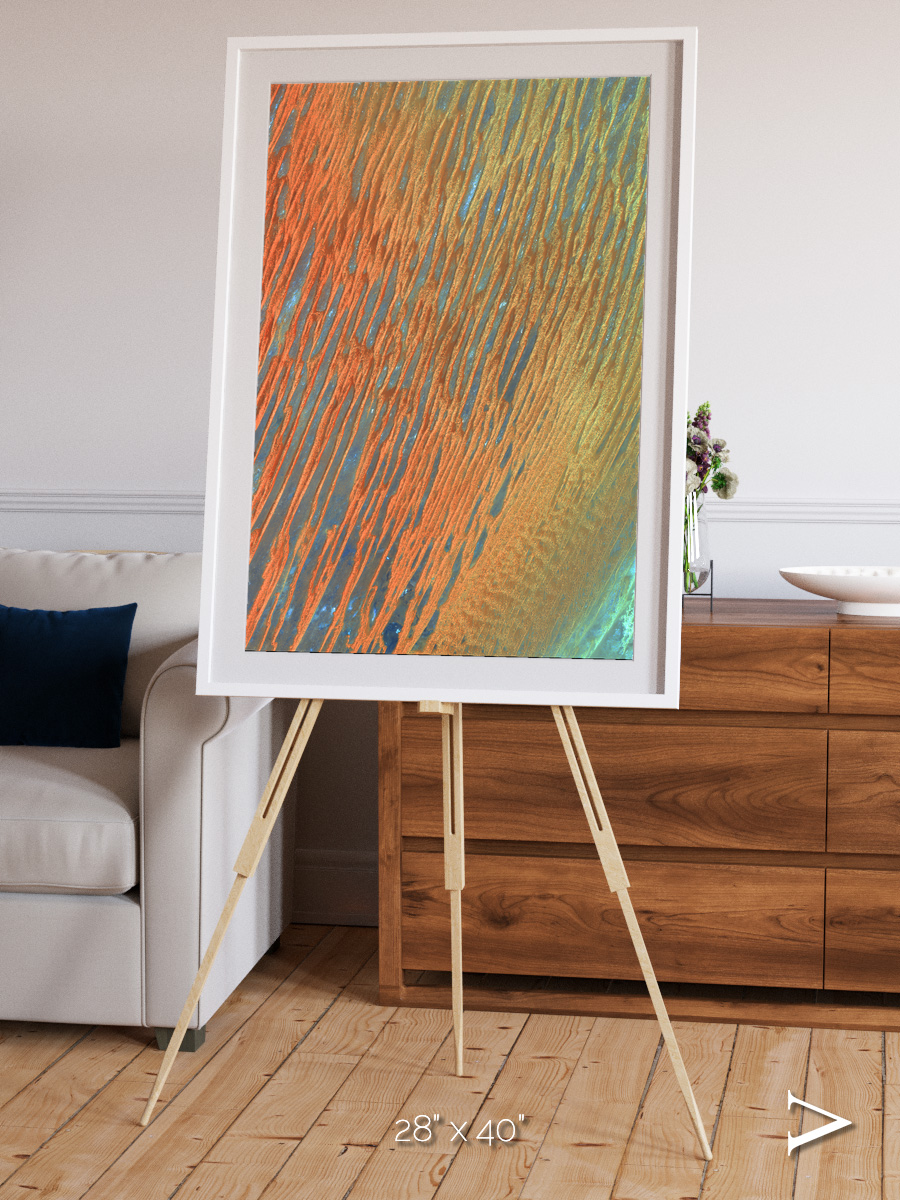 Windwritten Sands, Erg Chech Framed & Mounted Print