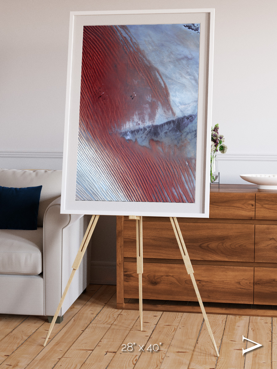 Wind Signatures, Empty Quarter Framed & Mounted Print