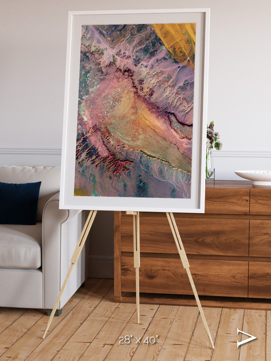 Echoes of Water, Western Desert Framed & Mounted Print