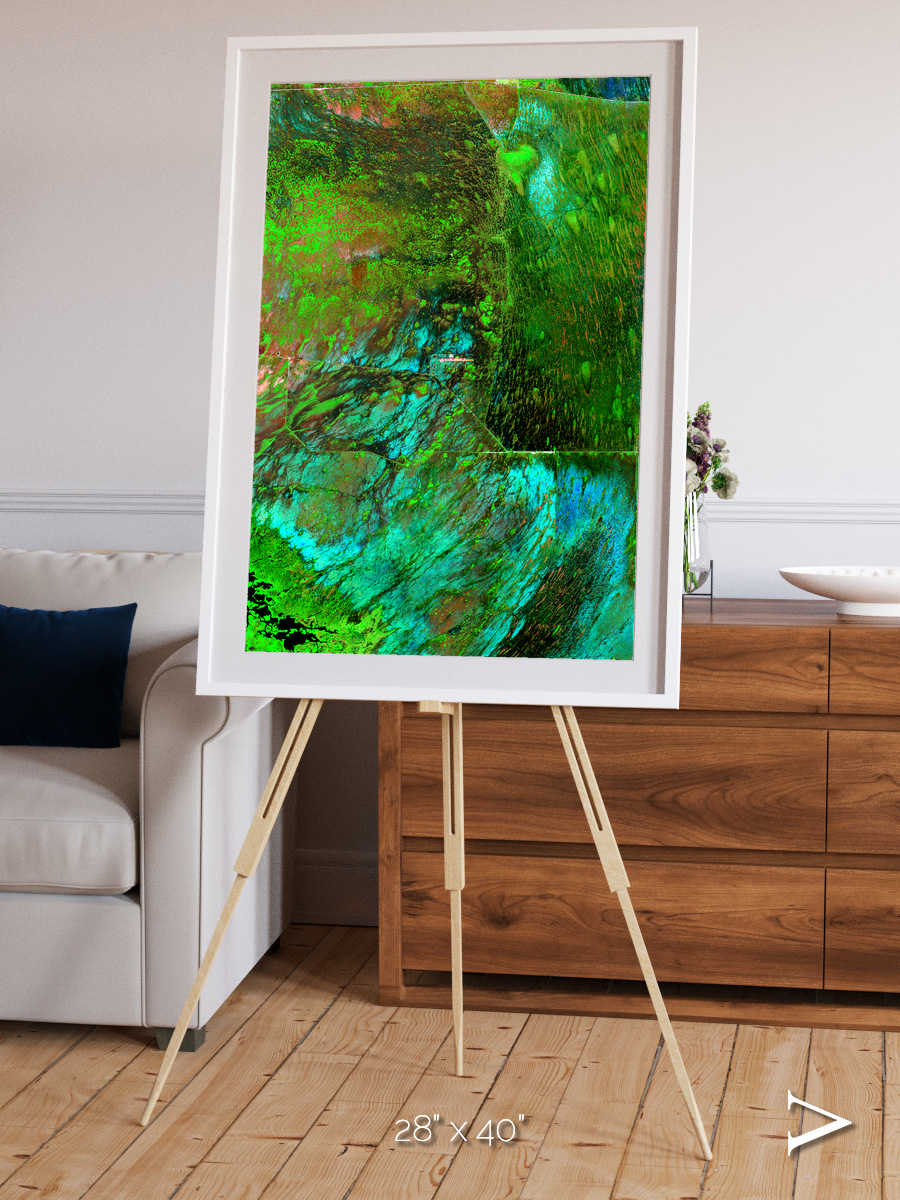 Linear Dunes, Florida Everglades Framed & Mounted Print