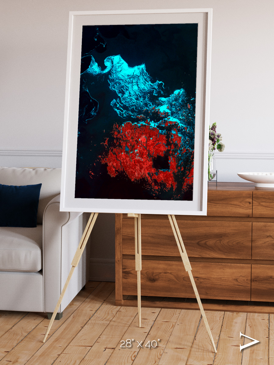 Island Sanctuary, Ghostly Grease Ice Framed & Mounted Print