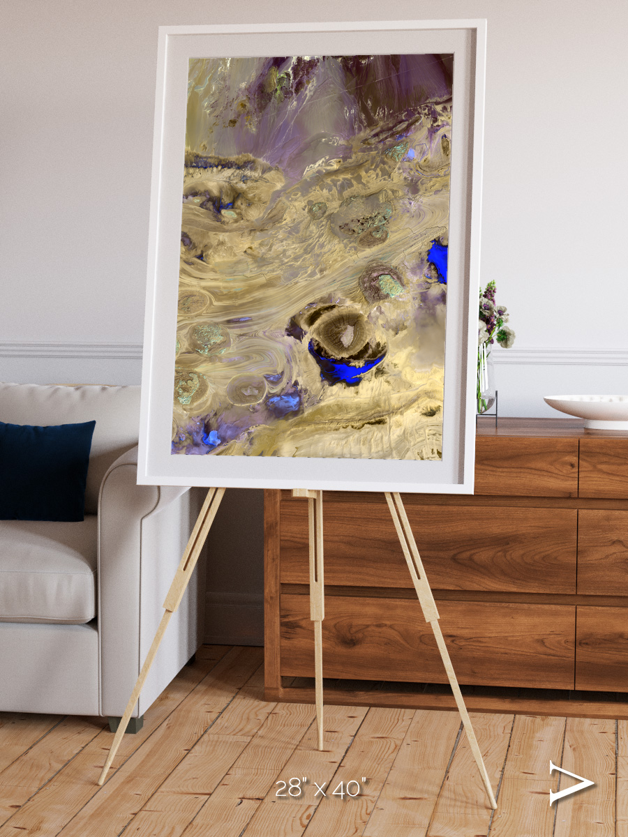 Salt Mirror, Great Salt Desert Framed & Mounted Print