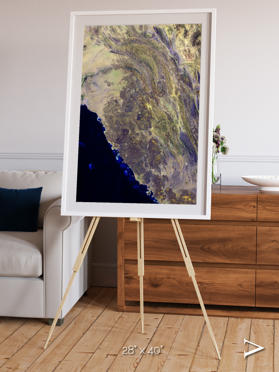 Fire Fields, Harrat Al Birk Framed & Mounted Print