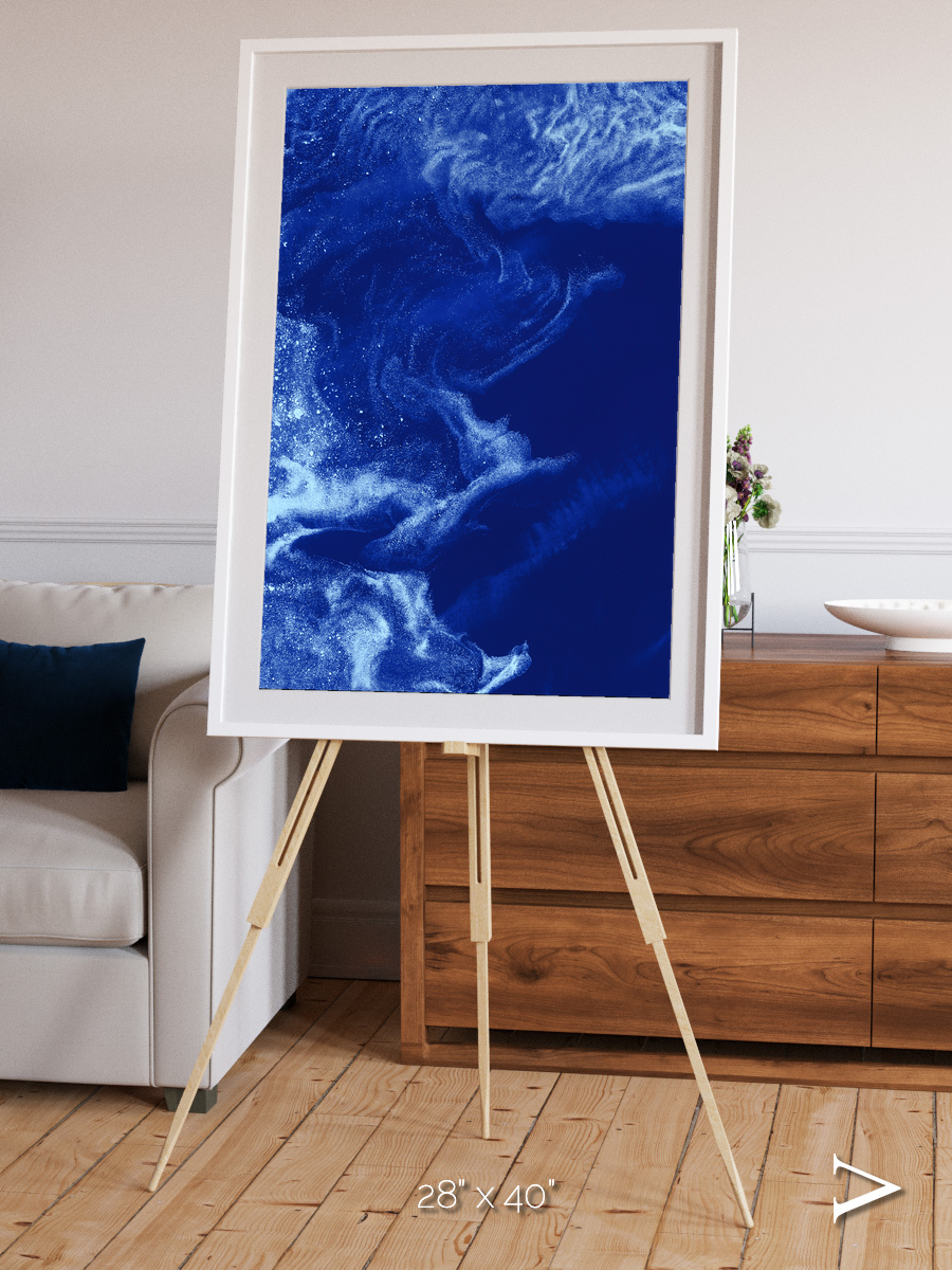 Wind Signatures, Ice Stars Framed & Mounted Print