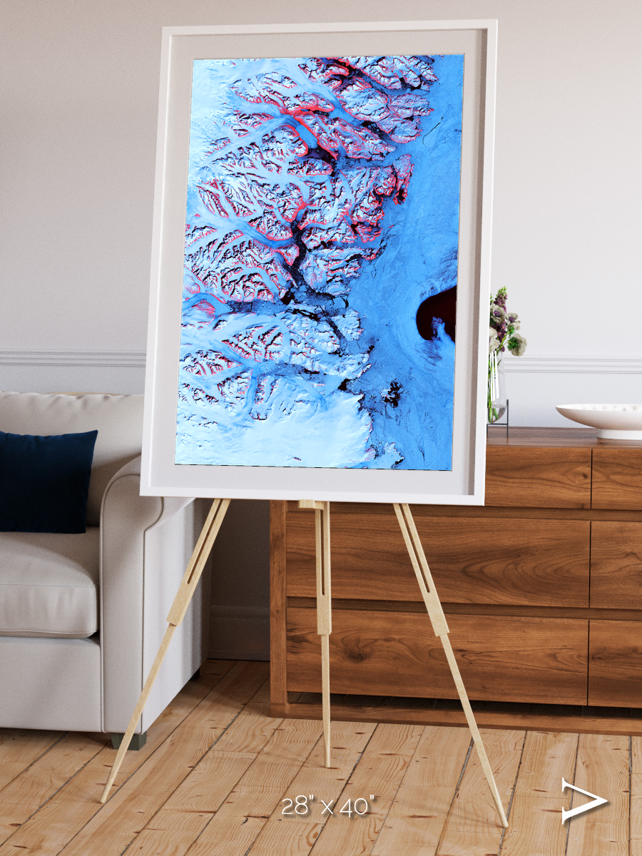 Polar Flow, Ice Waves Framed & Mounted Print