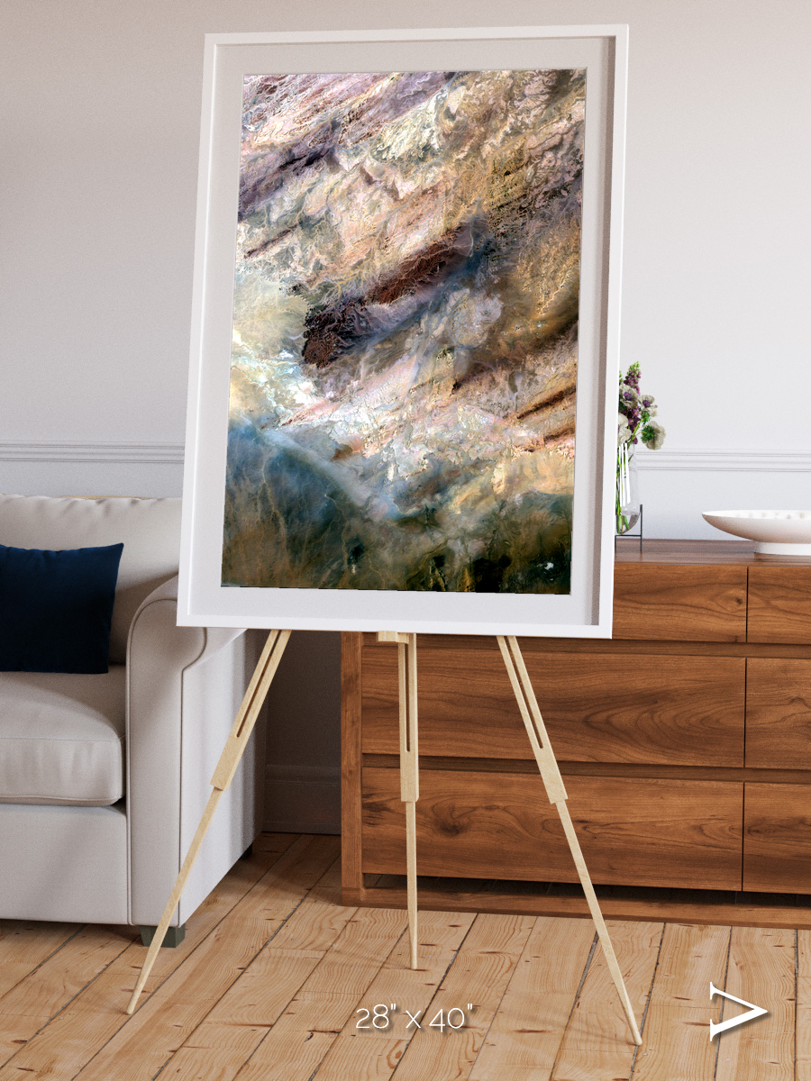Lava Lines, Impact Framed & Mounted Print