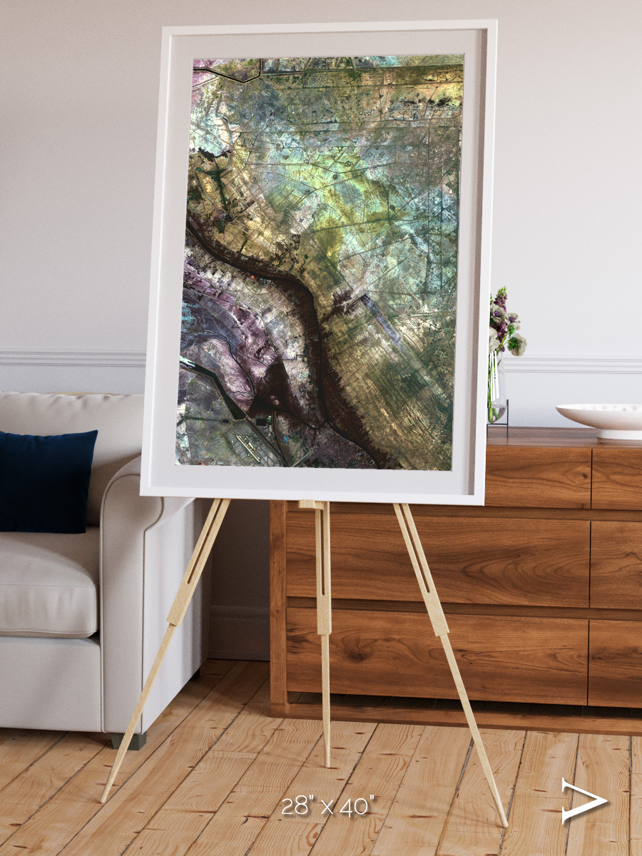 Floodplain Lines, Iraqi Emplacement Framed & Mounted Print