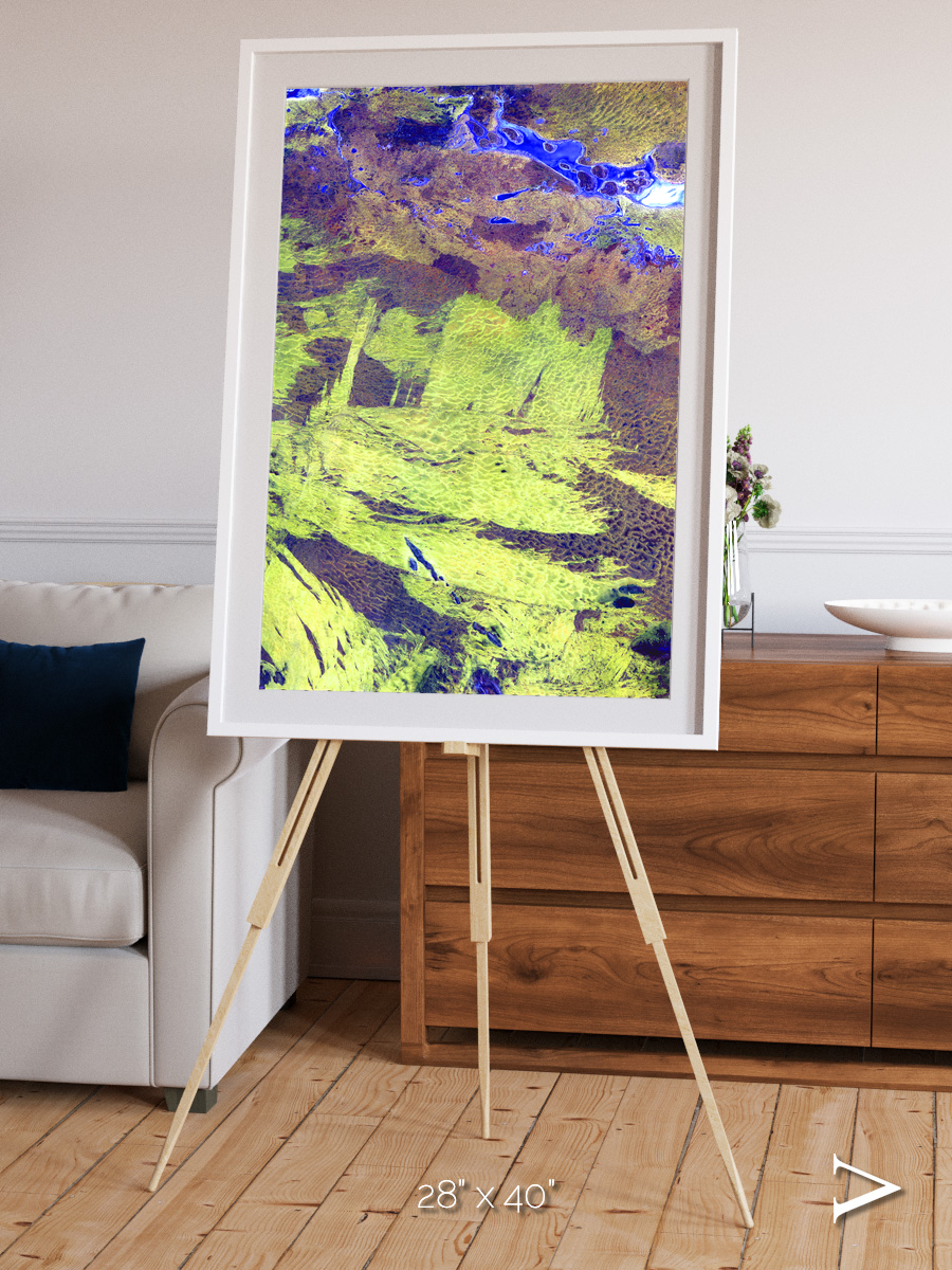 Lake Lines, Lake Amadeus Framed & Mounted Print