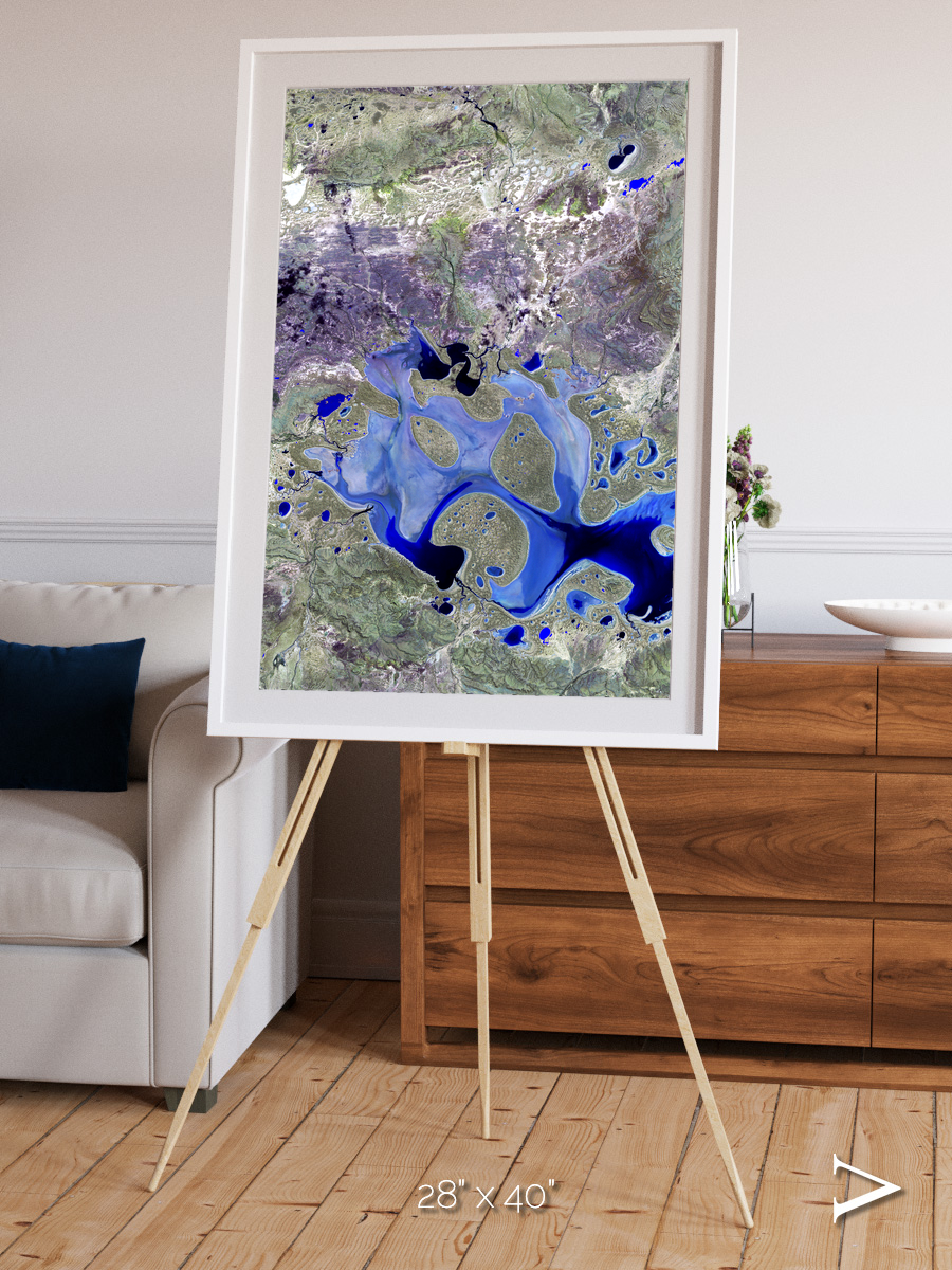 Lake Lines, Lake Carnegie Framed & Mounted Print