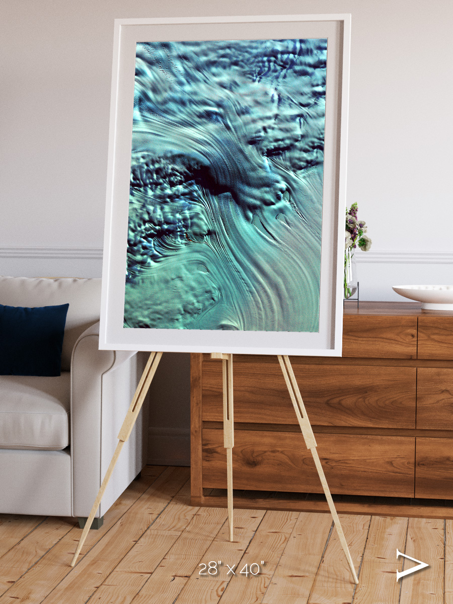 Ice River, Lambert Glacier Framed & Mounted Print