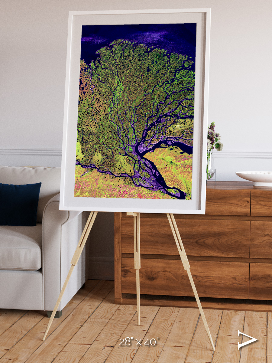 Delta Mosaic, Lena Delta Framed & Mounted Print