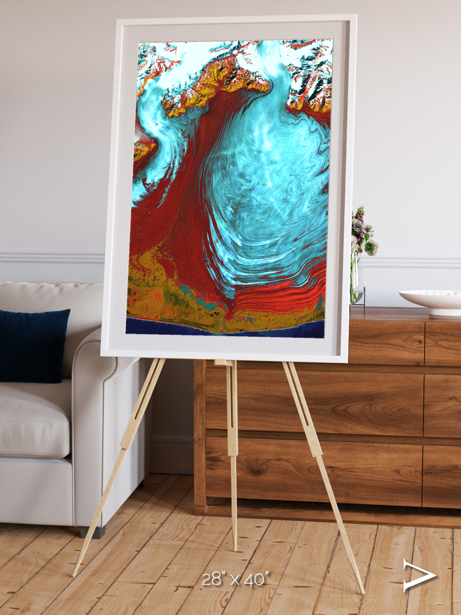 Glacial Passage, Malaspina Glacier Framed & Mounted Print