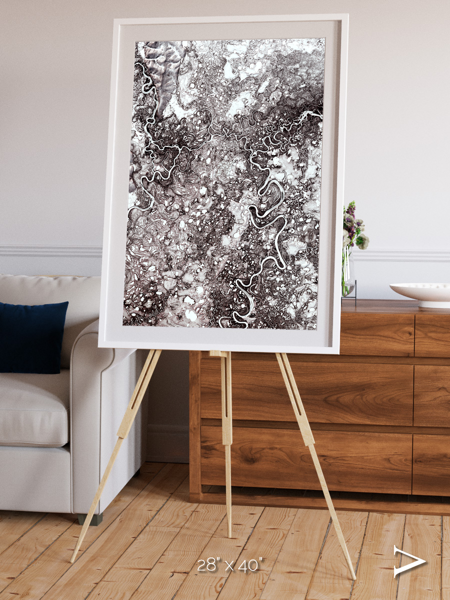 River Threads, Mayn River Framed & Mounted Print