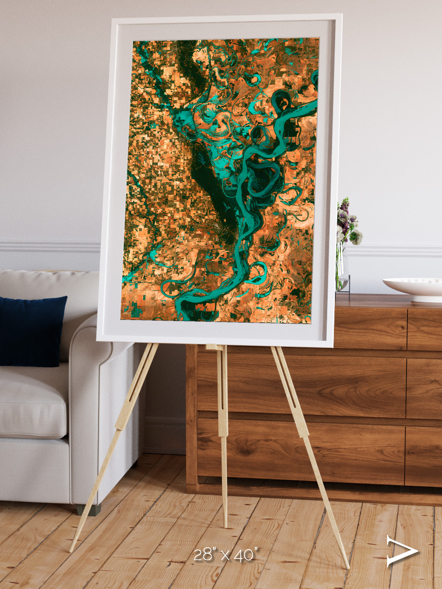 River’s Dance, Mississippi Framed & Mounted Print