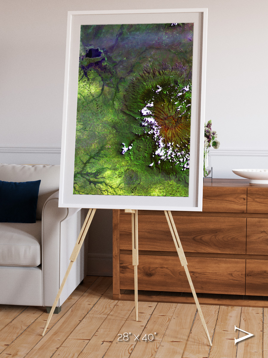 Vortex Trails, Mount Elgon Framed & Mounted Print