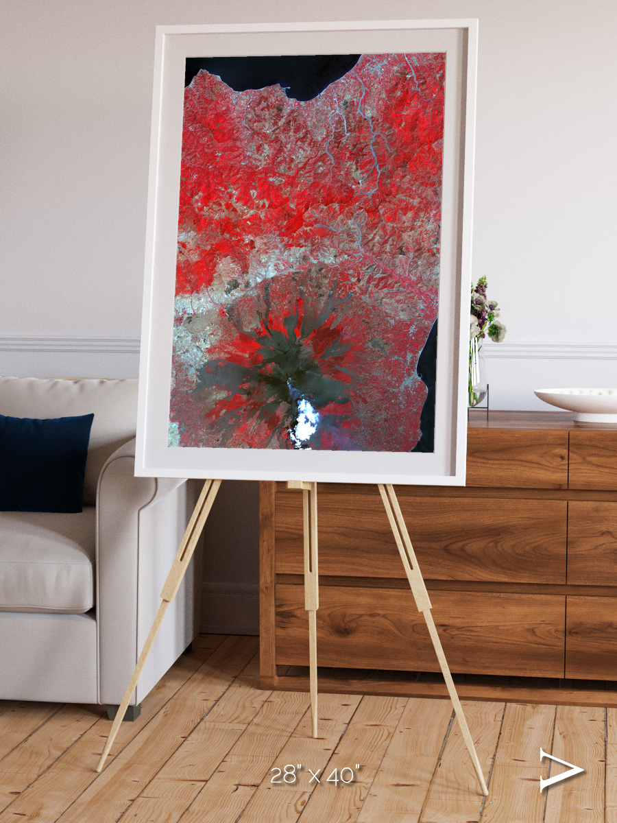 Painted Archipelago, Mt Etna Framed & Mounted Print