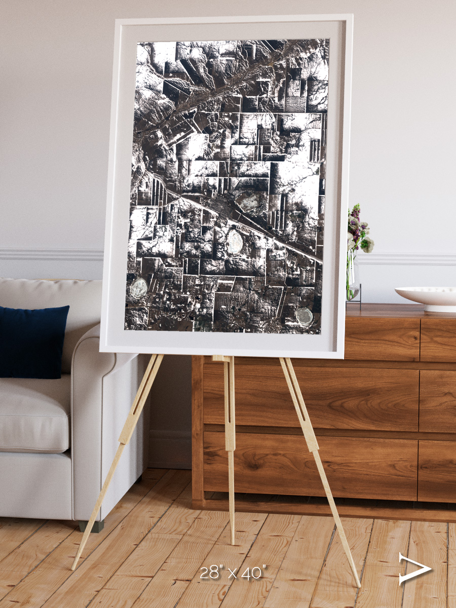 Fertile Threads, Northern Kazakhstan Framed & Mounted Print