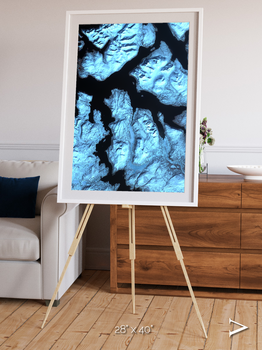 Glacial Passage, Northern Norway Framed & Mounted Print