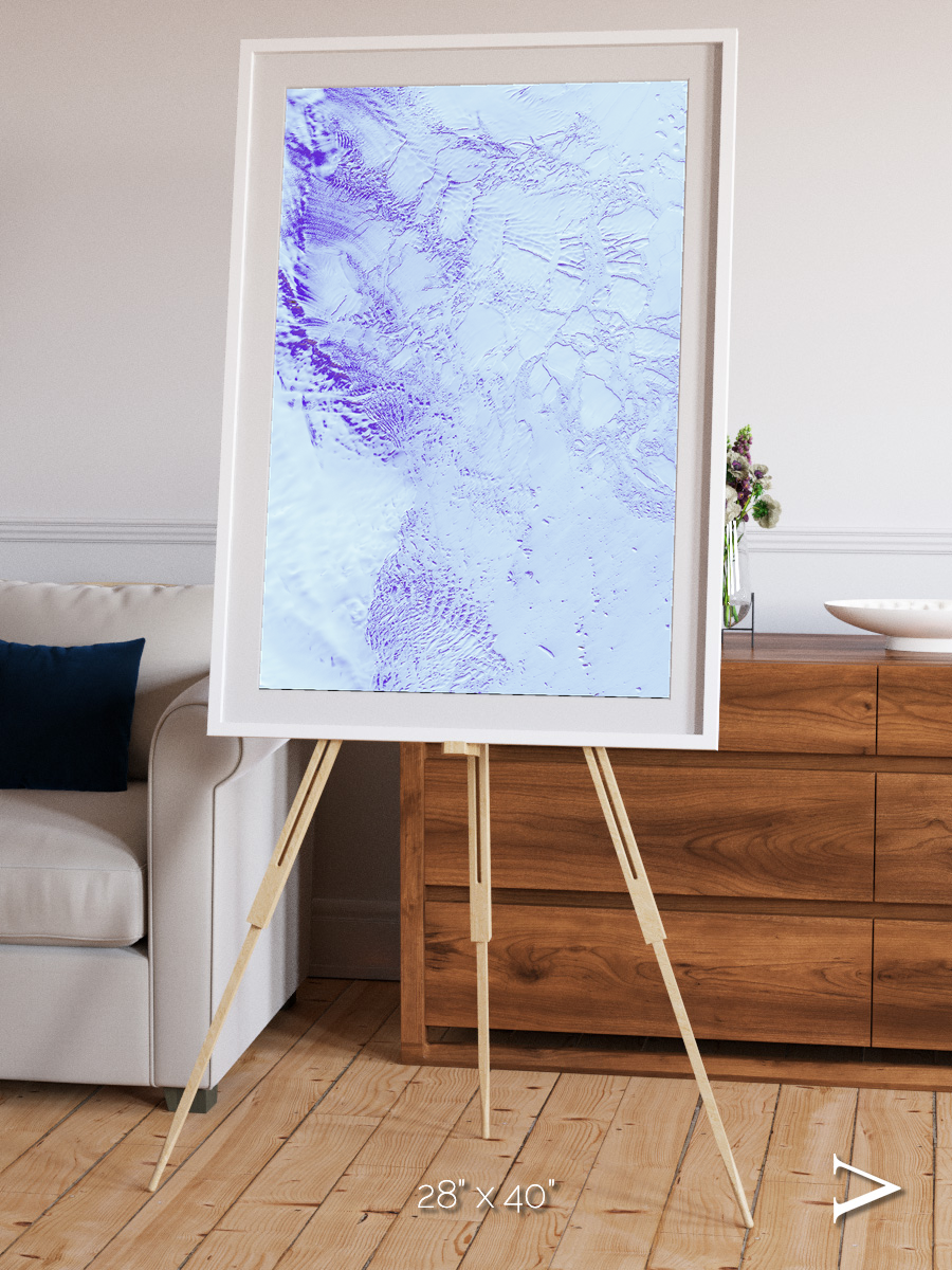 Ice River, Robinson Glacier Framed & Mounted Print