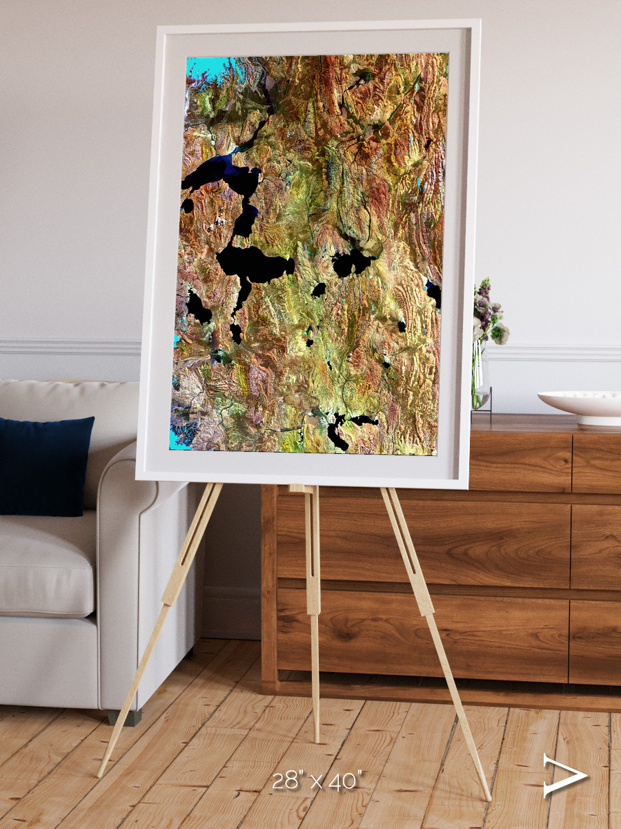 Above the Earth, Tibetan Plateau Framed & Mounted Print