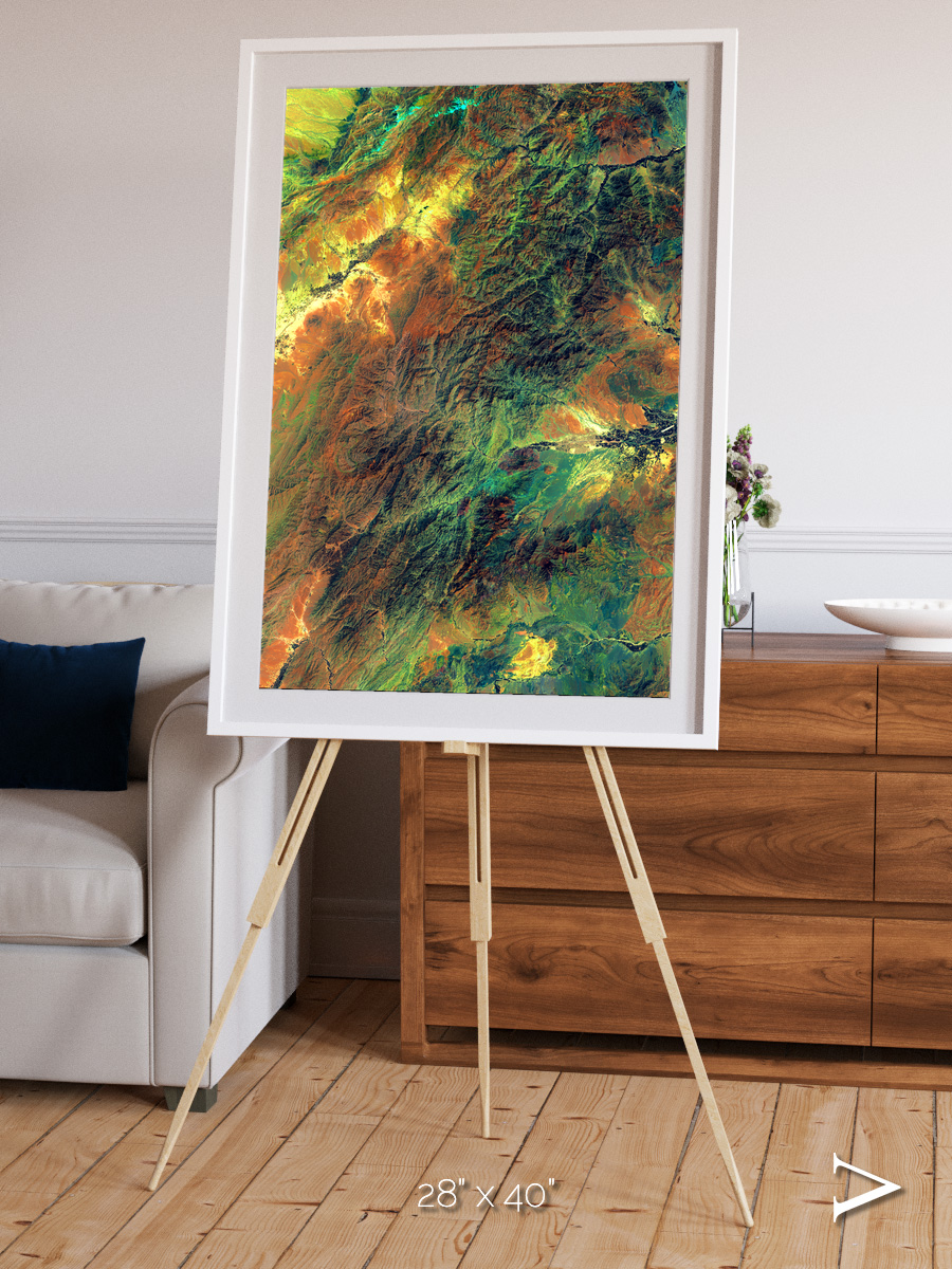 Irrigated Highlands, Eastern Afghanistan Framed & Mounted Print