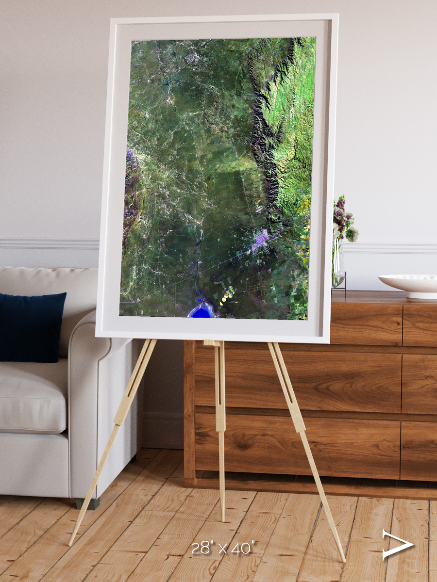 Radiating Plains, San Luis Framed & Mounted Print