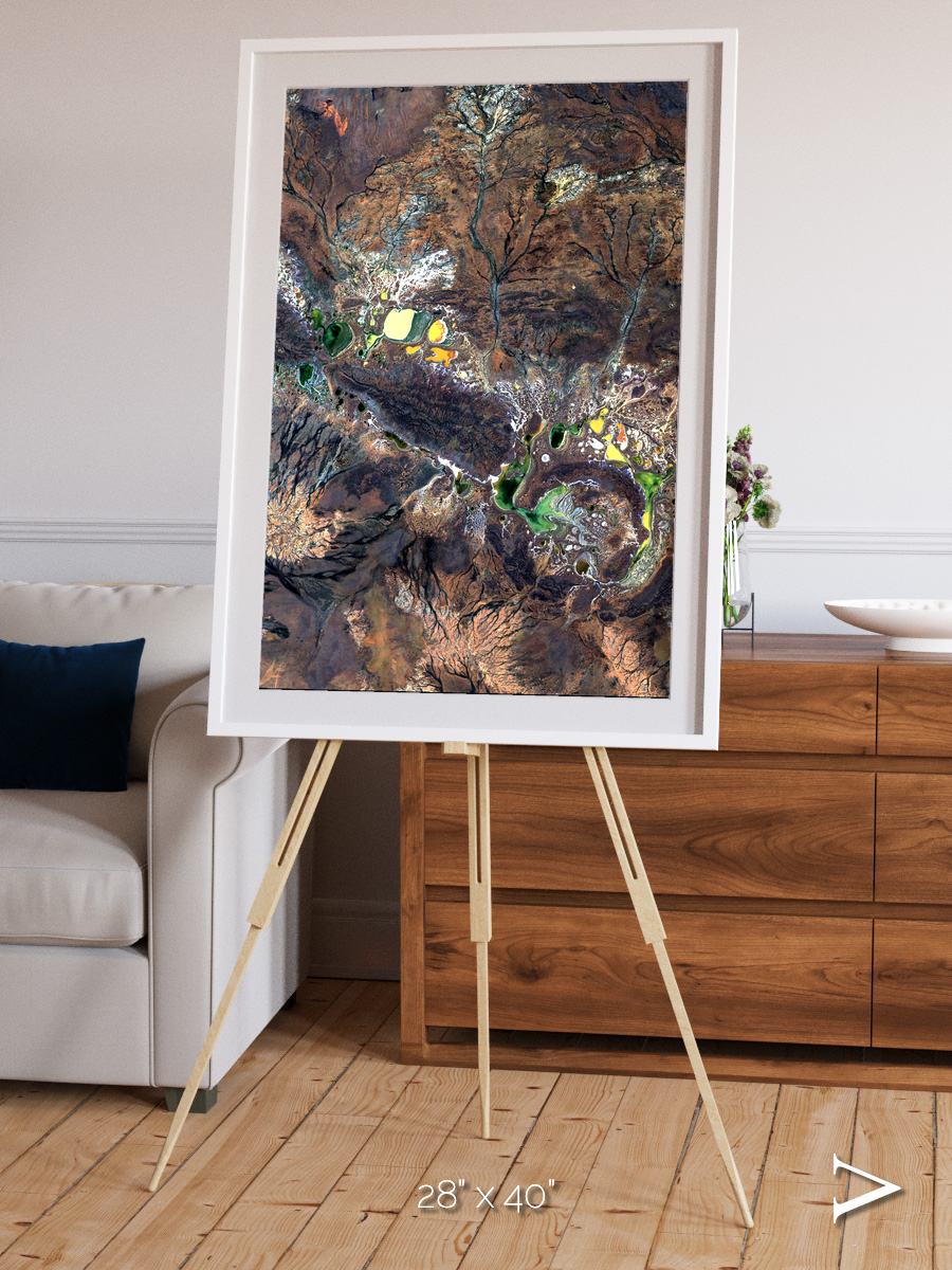 Ancient Impact, Shoemaker Crater Framed & Mounted Print
