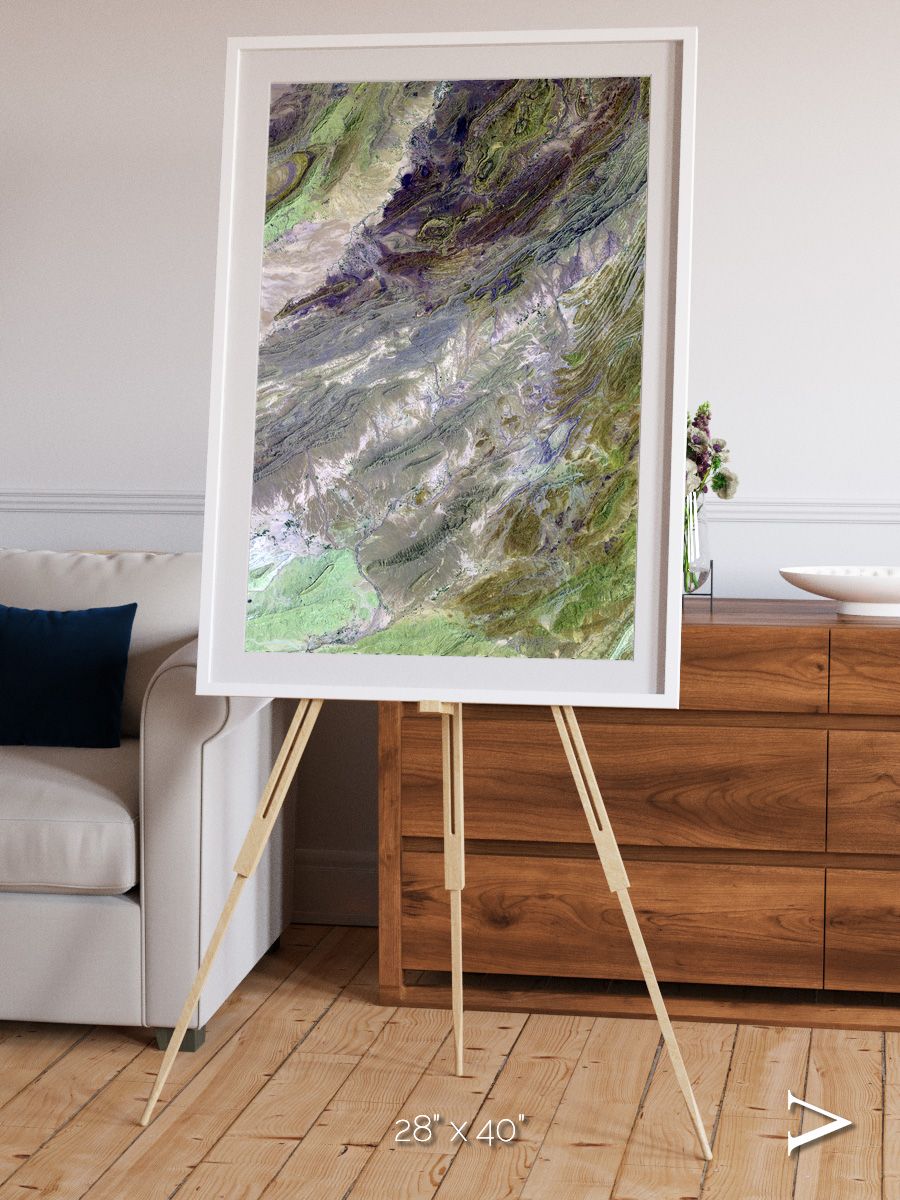 Rugged Relief, Sulaiman Mountains Framed & Mounted Print