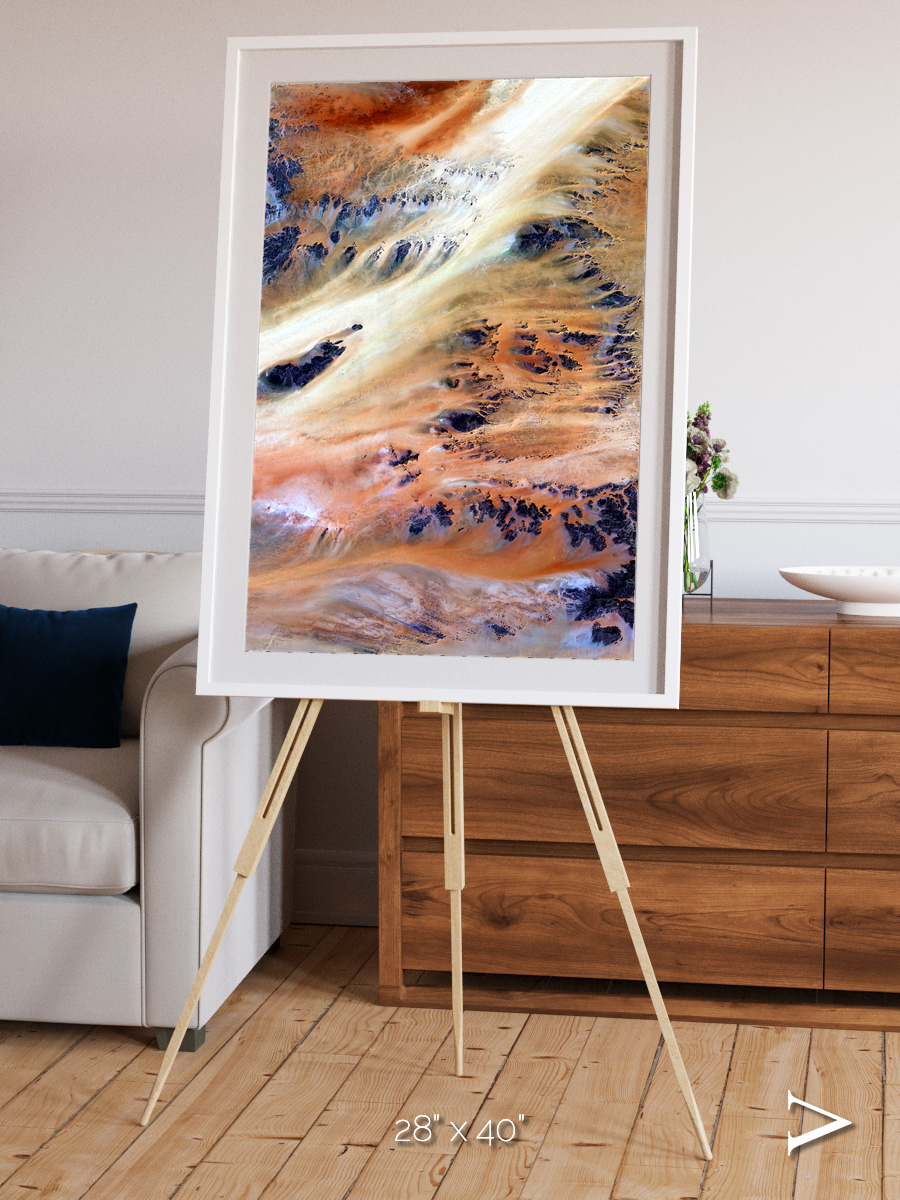 Shifting Dunes, Terkezi Oasis Framed & Mounted Print