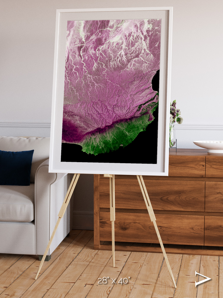 Monsoon Divide, Dhofar Framed & Mounted Print