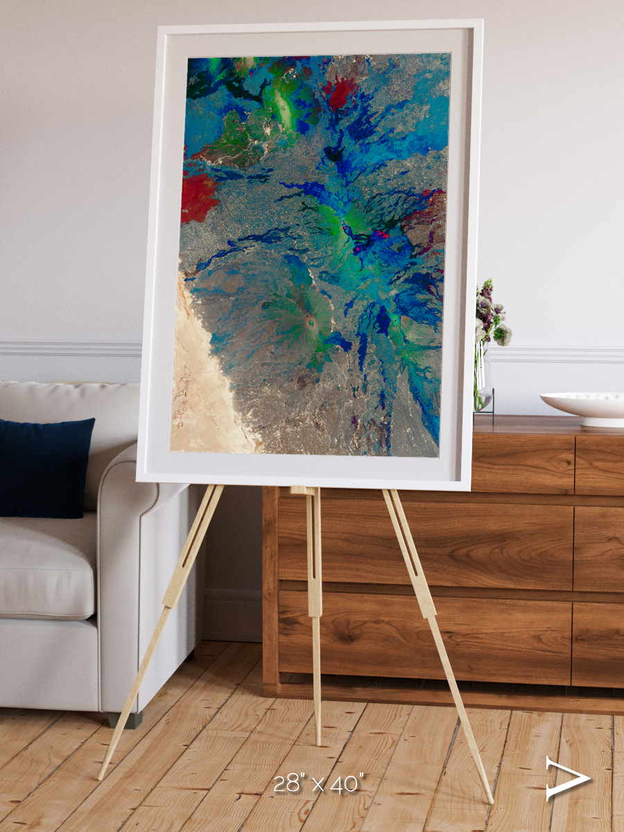 Rift and Fire, Ethiopia Framed & Mounted Print