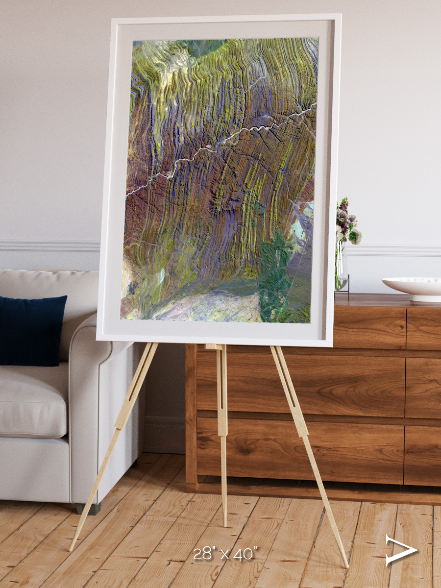 Shifting Dunes, Ugab River Framed & Mounted Print