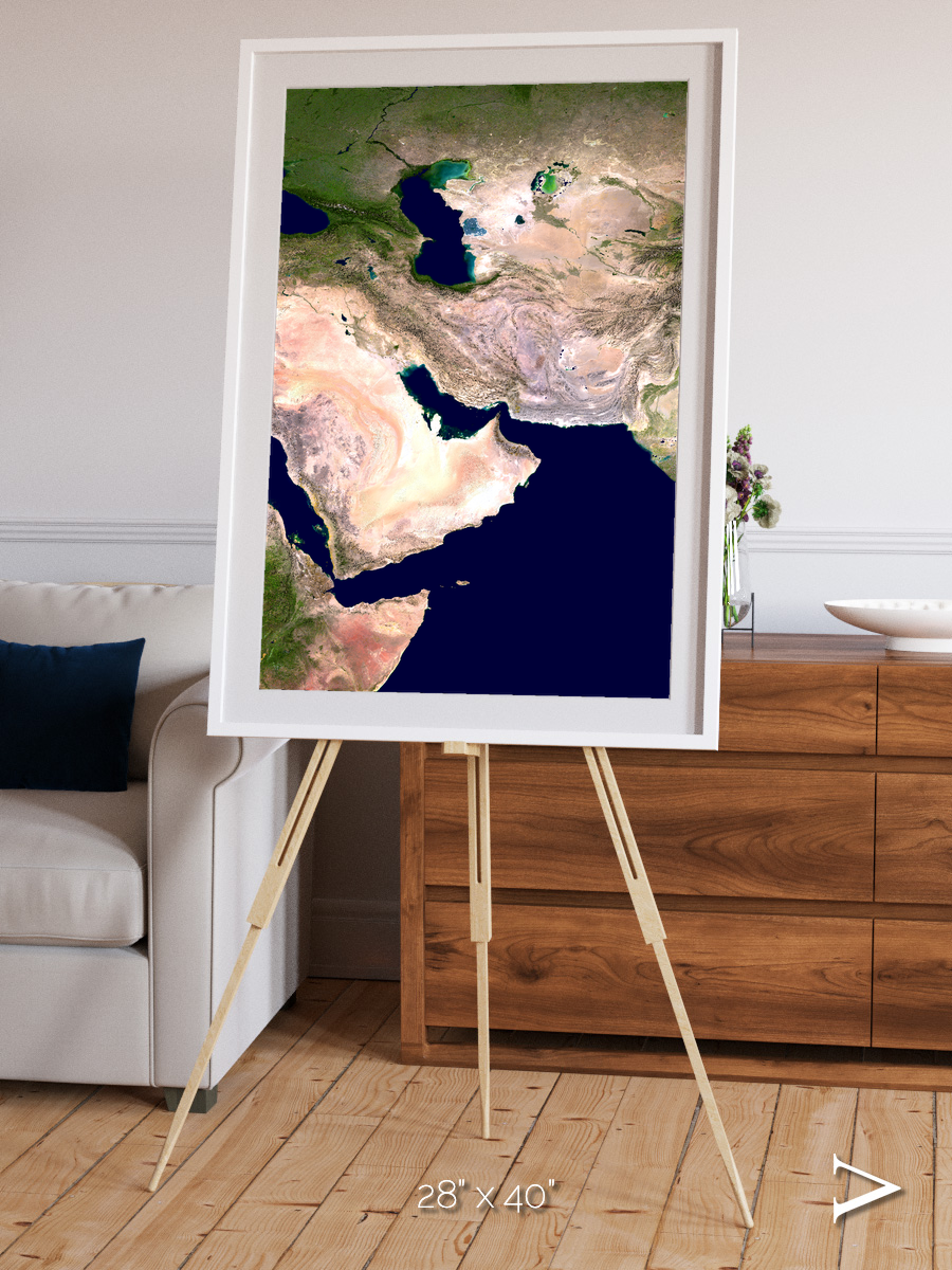 River Threads, Western Asia Framed & Mounted Print