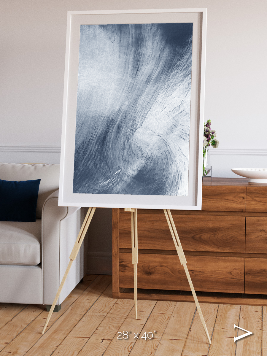 Wind Signatures, Whirlpool Cloud Framed & Mounted Print