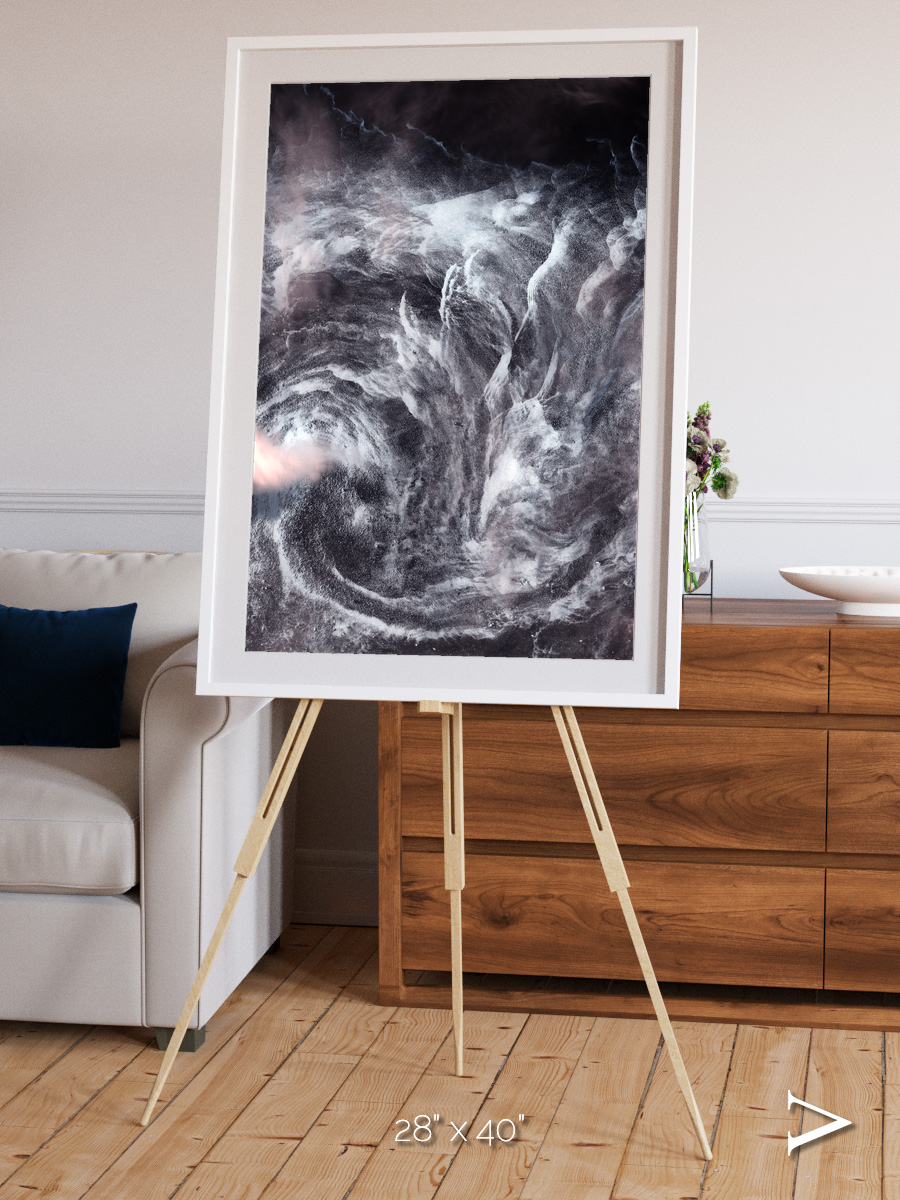 Wind Signatures, Whirlpool in the Air Framed & Mounted Print