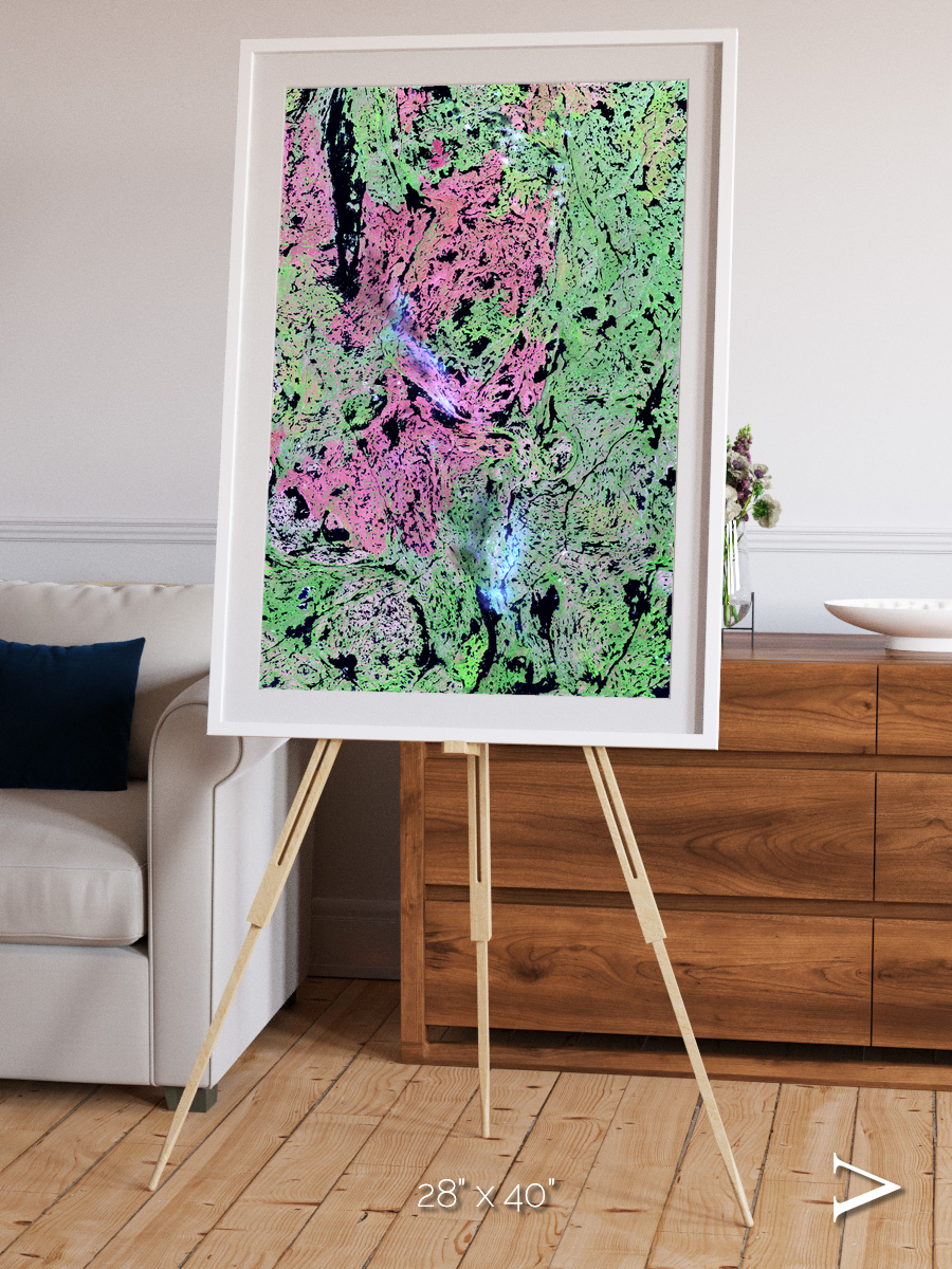 Ice River, Yellowknife Wetlands Framed & Mounted Print