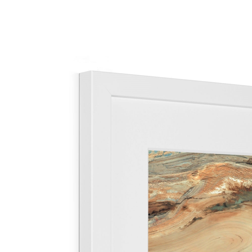 Saline Patterns, Dasht-e Kevir Framed & Mounted Print