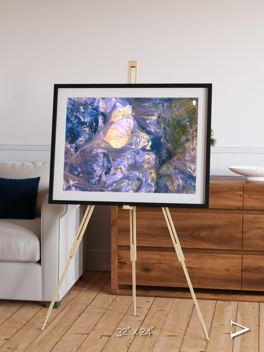 Heat Scars, Andes Framed & Mounted Print