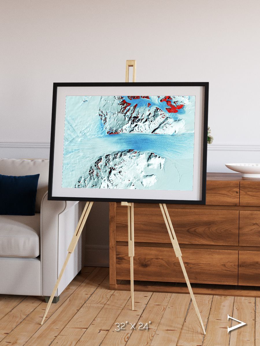 River of Ice, Byrd Glacier Framed & Mounted Print