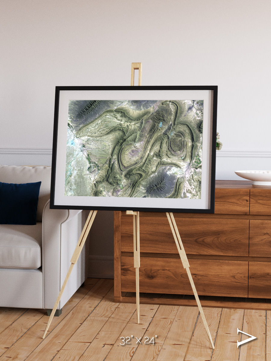 Rugged Relief, Coahuila Mexico Framed & Mounted Print