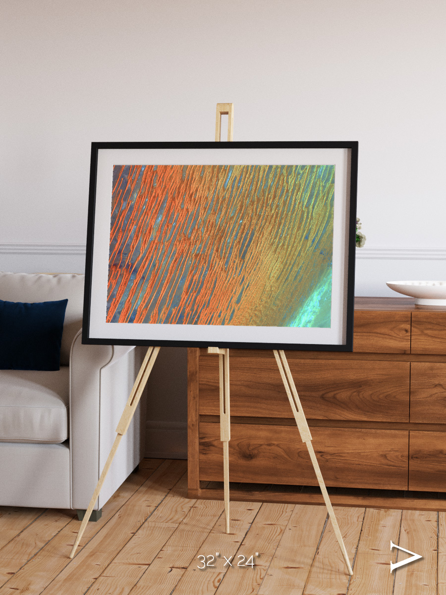 Windwritten Sands, Erg Chech Framed & Mounted Print