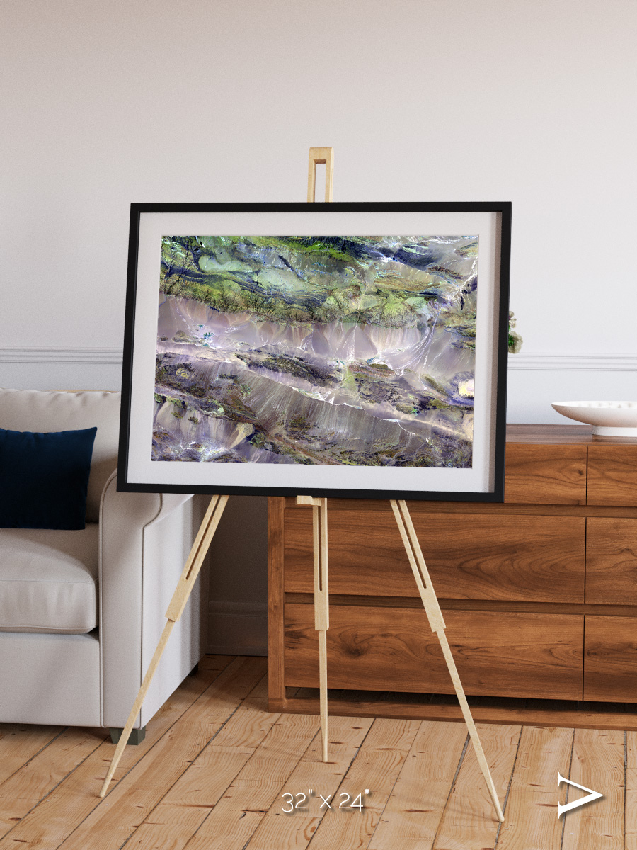 Arid Mosaic, Edrengiyn Nuruu Framed & Mounted Print