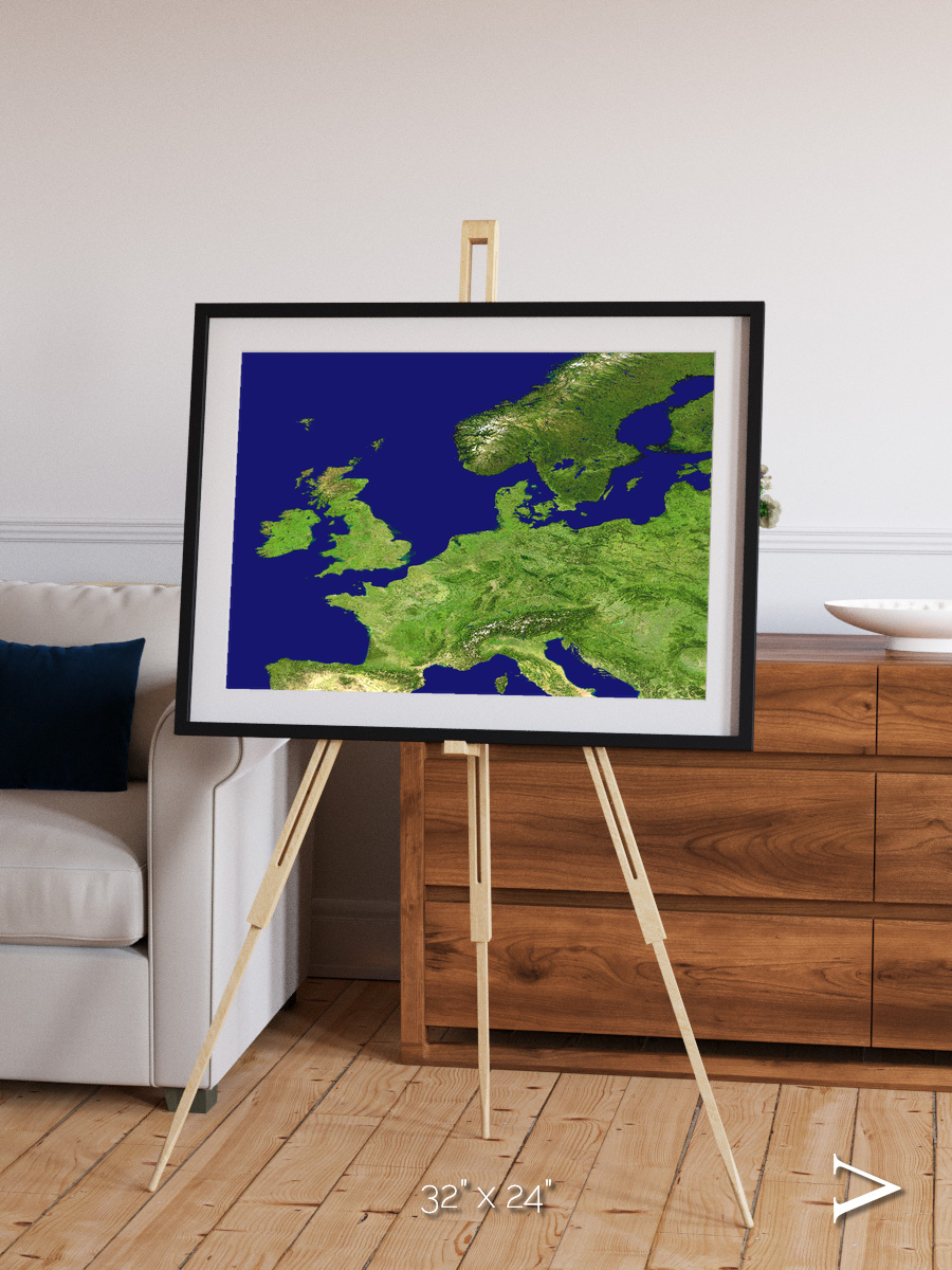 Arctic Outpost, Europe Framed & Mounted Print